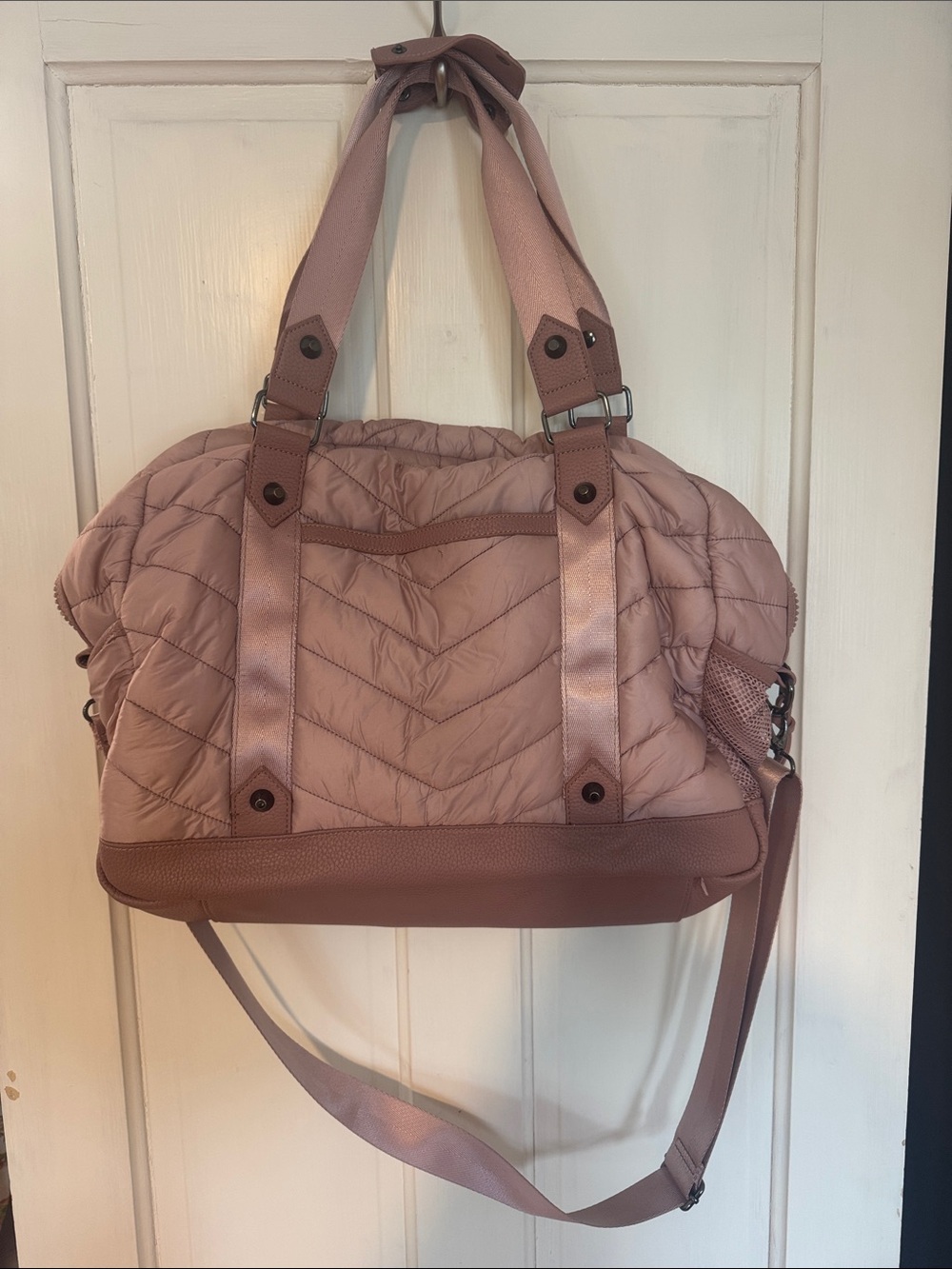 Quilted Pink Shoulder Bag - Women